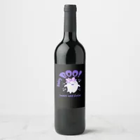 Baby Boo Sweet Toddler Halloween Design Wine Label