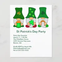 St Patricks Day Party Gnomes Square Invitation Flyer