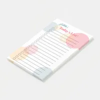 Bridesmaid's Names List- Colored Confetti Dots Post-it Notes