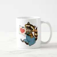 Adorable Valentine Vintage Raccoon Love Coffee Mug