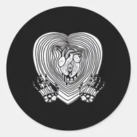 Crying Heart Skeleton Hands Classic Style Classic Round Sticker