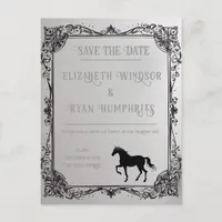 Elegant Equestrian Romance Postcard