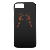 Skeleton Hands Heart Sign Costume Funny Halloween  iPhone 8/7 Case