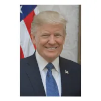 President Donald Trump 2017 Official Portrait Faux Canvas Print