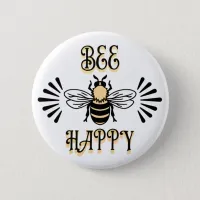 Bee Happy | Vintage Colors Honey Bee Button