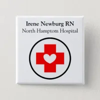 Nurse's Name Badge and Logo or Symbol Button