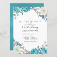 Pastel Floral Virtual Baby Shower by Mail Invitation