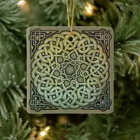 Celtic Knotwork Mandala Ceramic Ornament