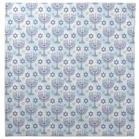 Hanukkah Menorah Star of David Doodle Art Style Cloth Napkin