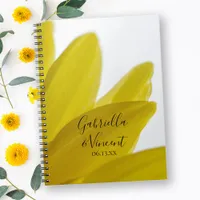 Yellow Daisy Flower Petals Wedding Guest Book