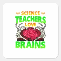 Skeleton Hand Heart Funny Design Style Square Sticker