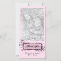 Abstract Pink Floral Thank You