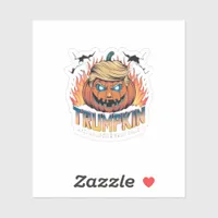 Trumpkin Classic – Spooky Pumpkin Design Sticker