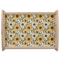 Sunflowers serving tray