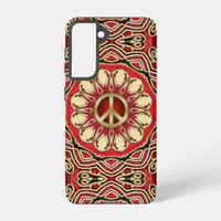 Peace Sign Pink Sun Samsung Galaxy S21 Case