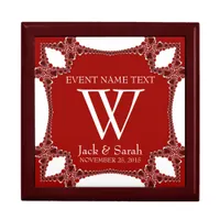 Red+White Lace Wedding Anniversary Gift Box