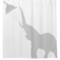 Elephant Shadow Silhouette Shadow Buddies Shower Shower Curtain
