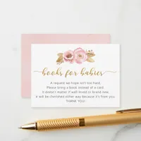 Blush Pink Twin Girls Book Request Card