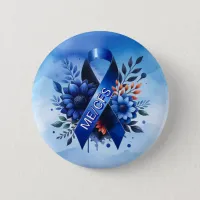 Myalgic Encephalomyelitis ME/CFS Awareness Ribbon Button