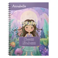 Boho Girl Purple  "Choose Kindness" Notebook