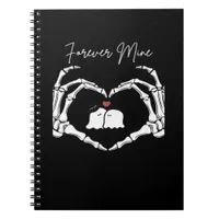 Mine, Valentines Day Classic - Skeleton Hands Hear Notebook