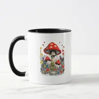 Cottagecore Aesthetic Mushroom Goblincore Minimal  Mug