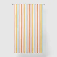 Retro Summer Stripes Colorful Pattern Sheer Curtains