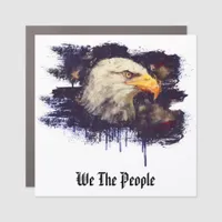 *~* AP16 WE THE PEOPLE Patriotic USA Flag EAGLE  Car Magnet