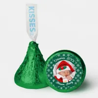 Santa Baby Custom Your Photo Snowflakes with Green Hershey®'s Kisses®