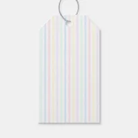 Retro Candy Stripes Pastel Multicolor Gift Tags