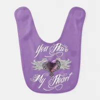 You Have My Heart Pink Baby Bib