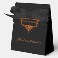 Halloween Pumpkin Orange Trick or Treat Favor Boxes