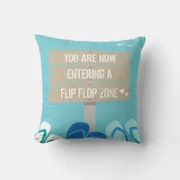 Funny Beach Bar Chill Out Zone Quote Throw Pillow