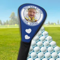 Custom Best Dad Ever By Par Blue Photo Golf Head Cover