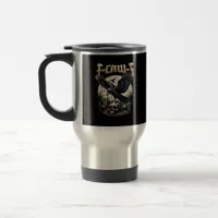 Gothic Skull F-Caw-F Crow Adult Humor Graphic  Travel Mug