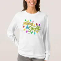 *~* Merry and Bright colorful  Christmas Lights  T-Shirt