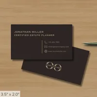 Simple Brown Custom Logo Business Card