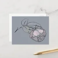 Rose Flower Doodle  Postcard