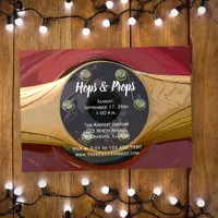 Airplane Propeller Hops and Props Hangar Party Invitation