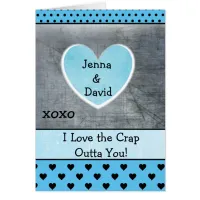 Couple's Card, Grayish Bluish xoxo