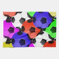 Multicolored American Soccer or Football Kitchen Towel