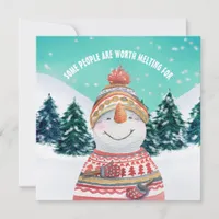 Snowman Trees Some People Are Worth Melting For Holiday Card