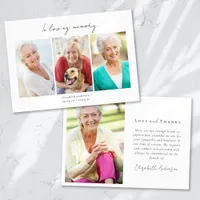 In Loving Memory Multiple Photo Sympathy Thank You Card