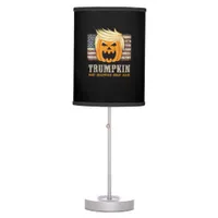 Halloween Trumpkin Vintage Us Flag Funny Table Lamp