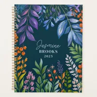 Vibrant Tropical Floral Custom Name Planner