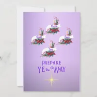 Advent Prepare Ye The  Way Wreath 4 Candles Holiday Card