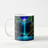 Pretty Waterfall at Night Mystical Personalized Coffee Mug