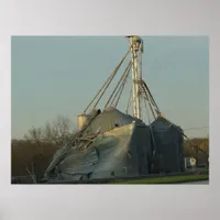Storm Damaged Grain Bin Poster
