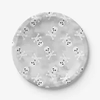 Skull Pattern Halloween Party Paper Plate