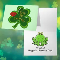 Kiss Me I'm Irish St Paddy Frog Card